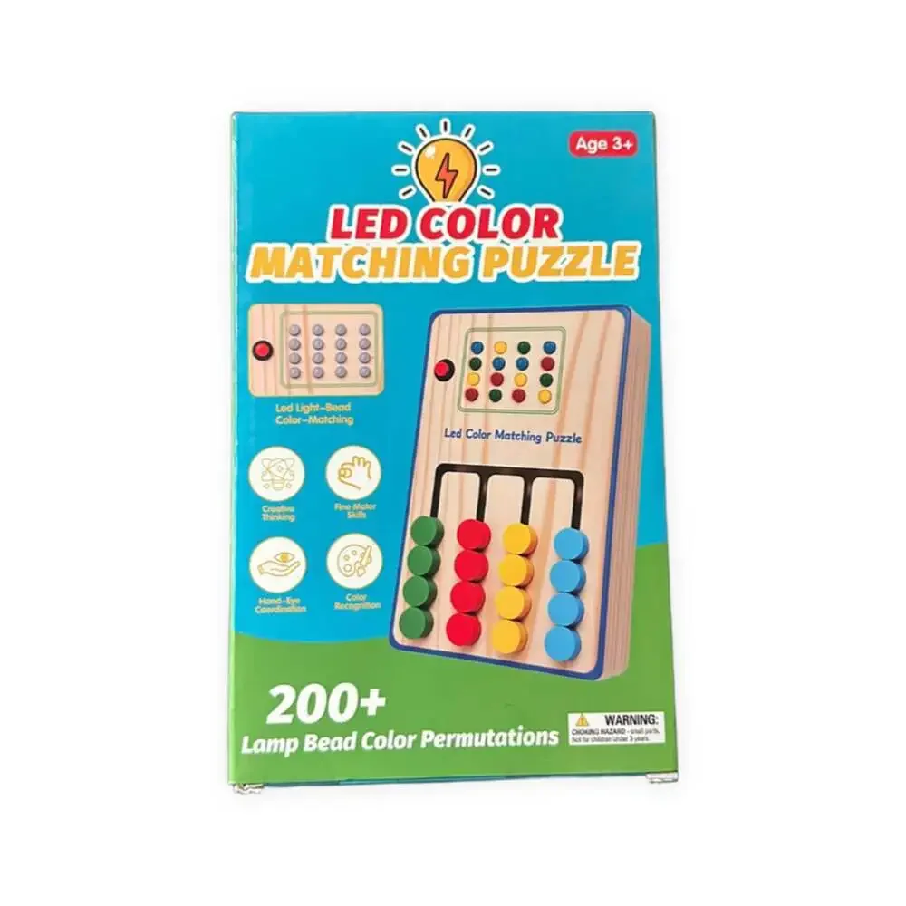 LED Color Matching Puzzle Wooden Educational Stem Toy
